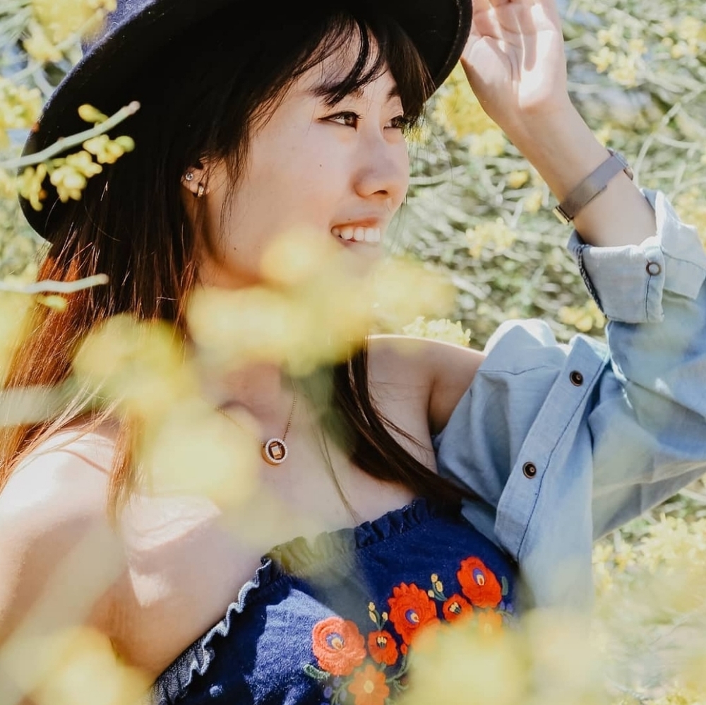 Embroidered denim bandeau floral